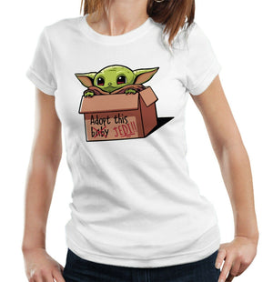 Adopt This Jedi Tshirt Fitted Ladies