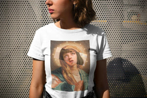 Virgin Mary Uma Thurman Tshirt Fitted Ladies