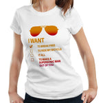 I Want To Break Free Sun Glasses Tshirt Fitted Ladies