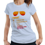 I Want To Break Free Sun Glasses Tshirt Fitted Ladies