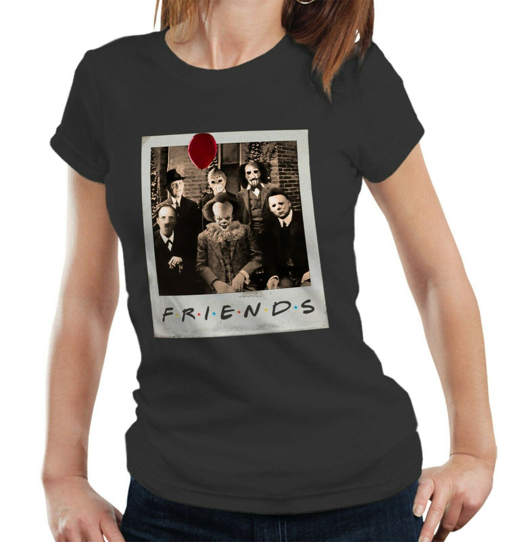 Friends Horror Polaroid Tshirt Fitted Ladies