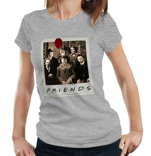 Friends Horror Polaroid Tshirt Fitted Ladies