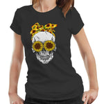 Sunflower Skull Tshirt Ladies