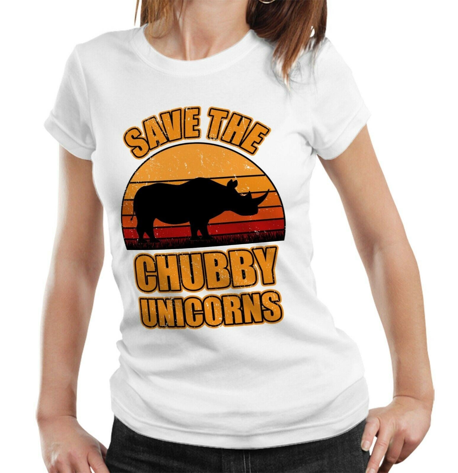 Save The Chubby Unicorns Tshirt Ladies