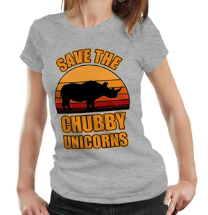 Save The Chubby Unicorns Tshirt Ladies