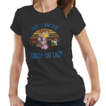 Yes I Am The Crazy Cat Lady Tshirt Ladies