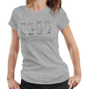 Un Deux Trios Cat Tshirt Ladies