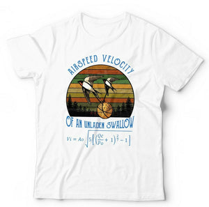 Airspeed Velocity Of An Unladen Swallow Monty Python Tshirt Unisex