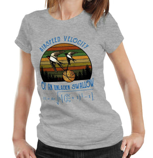 Airspeed Velocity Of An Unladen Swallow Monty Python Tshirt Ladies