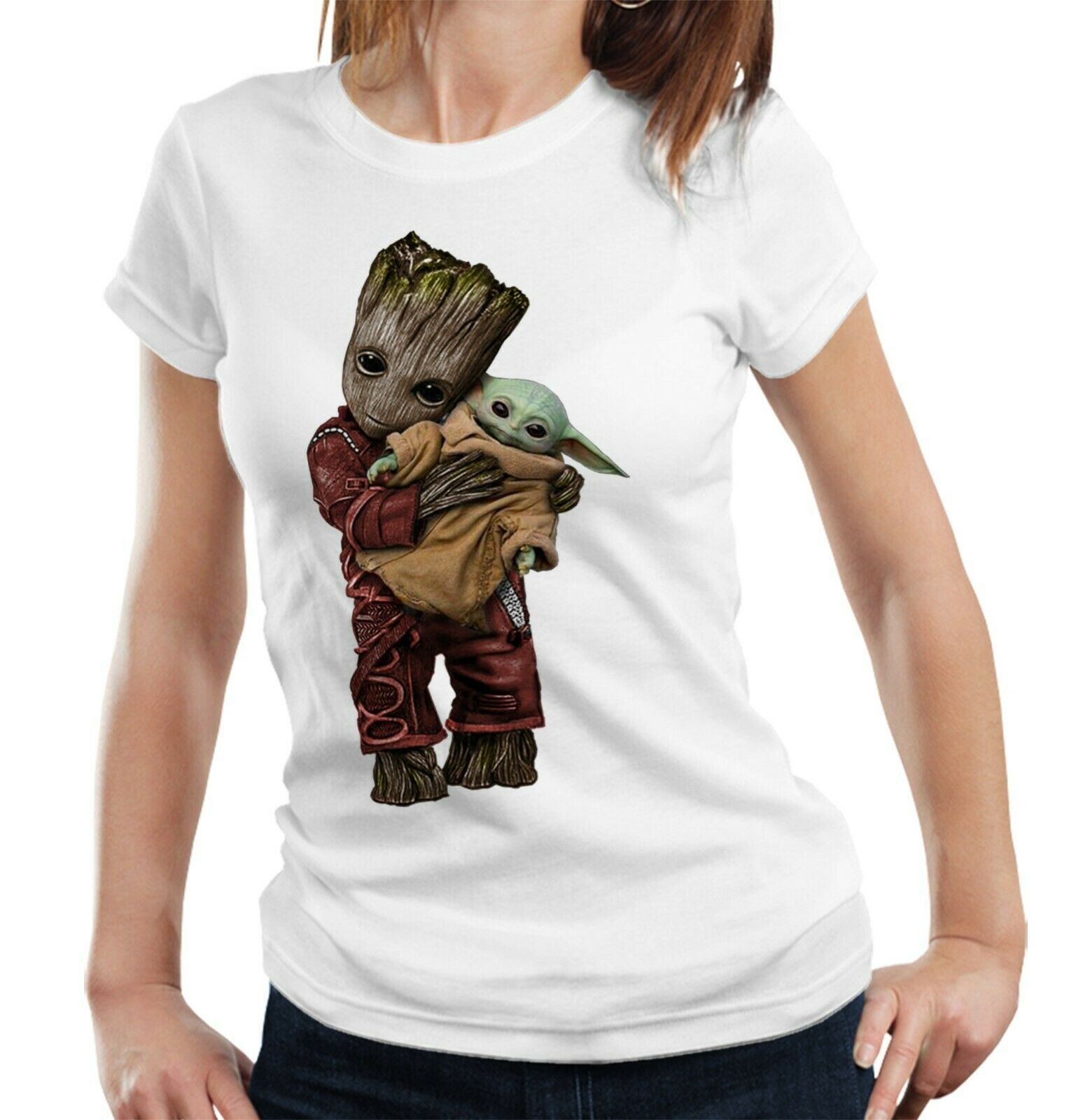 Baby Groot & Baby Yoda Tshirt Ladies