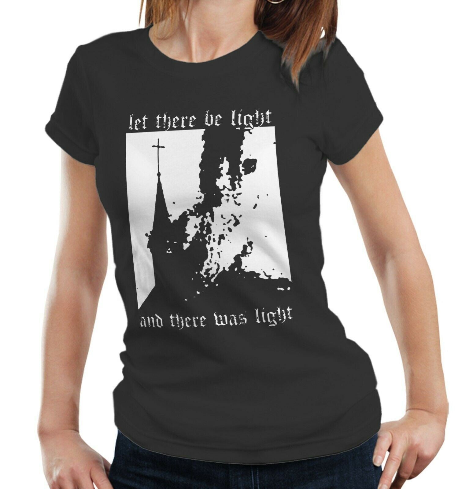 Let There Be Light, And There Was Light Tshirt Fitted Ladies