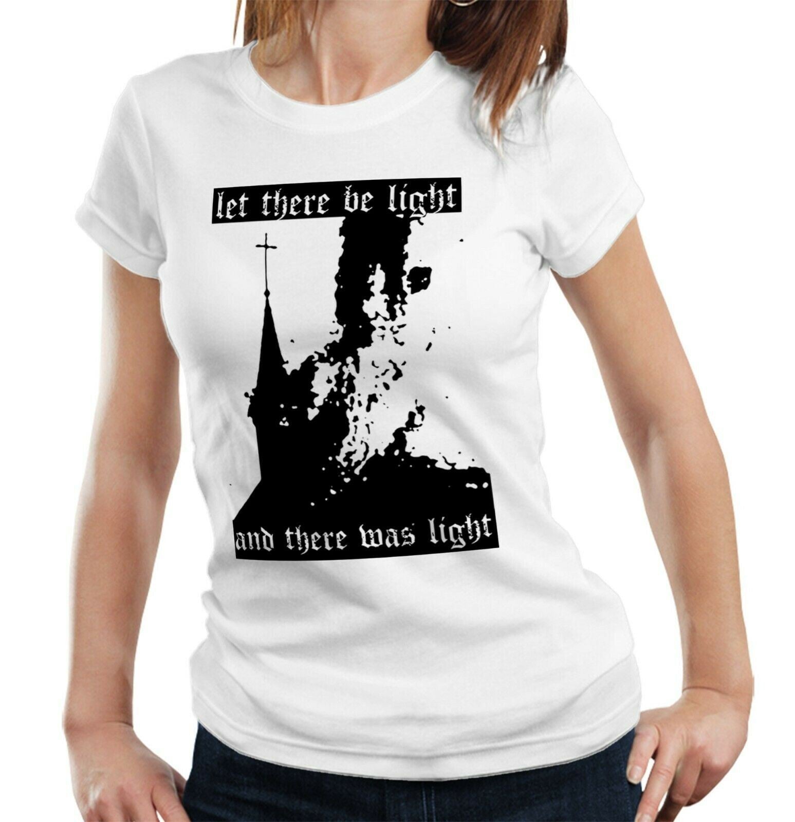 Let There Be Light, And There Was Light Tshirt Fitted Ladies