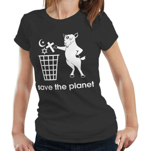 Save The Planet Tshirt Fitted Ladies