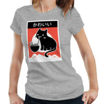 Kawaii Ramen Cat Tshirt Fitted Ladies