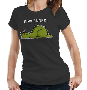 Dino-snore Tshirt Fitted Ladies