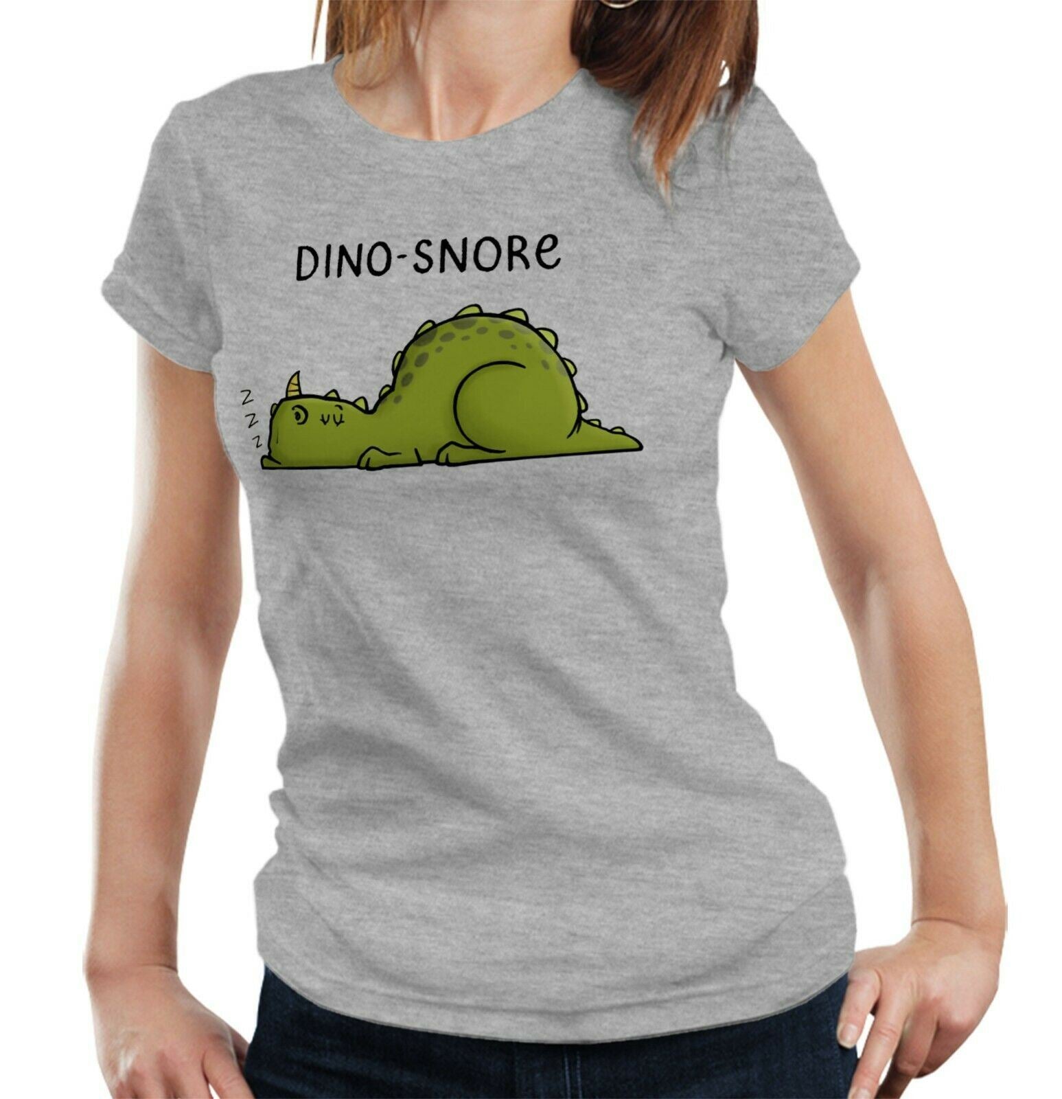 Dino-snore Tshirt Fitted Ladies