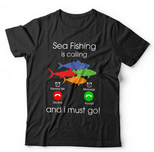 Sea Fishing Is Calling Tshirt Unisex & Kids