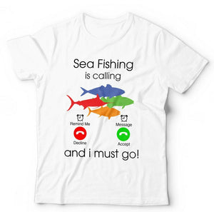 Sea Fishing Is Calling Tshirt Unisex & Kids