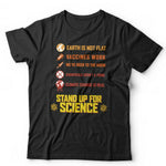 Earth Is Not Flat. Stand Up For Science Tshirt Unisex & Kids