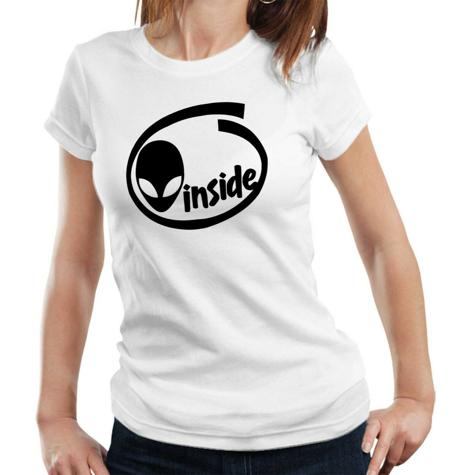 Alien Inside Tshirt Fitted Ladies