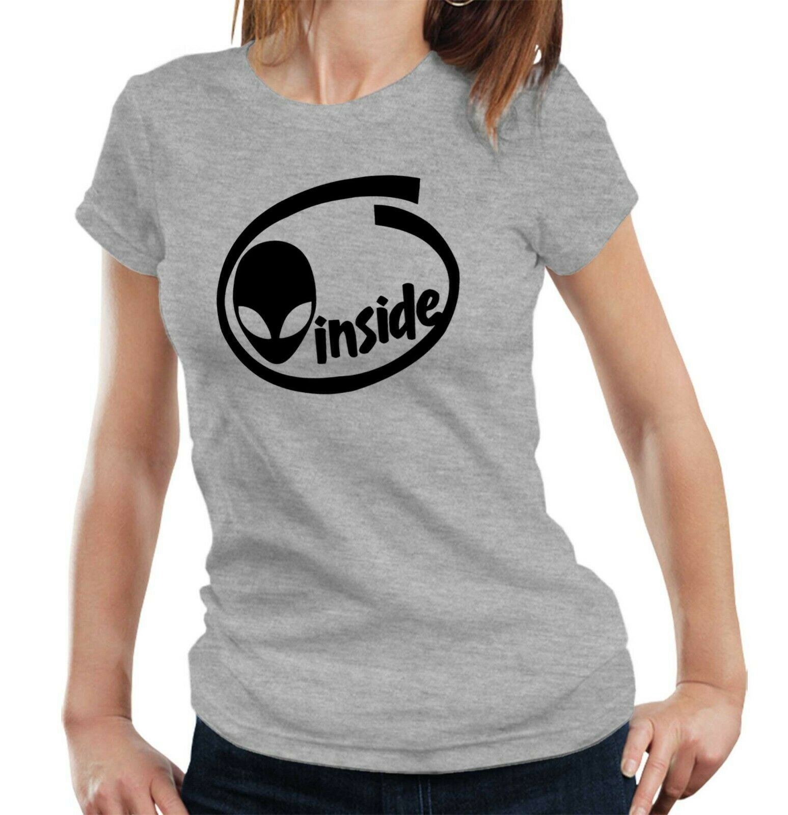 Alien Inside Tshirt Fitted Ladies