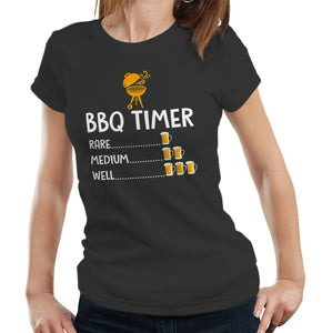 BBQ Timer Tshirt Fitted Ladies