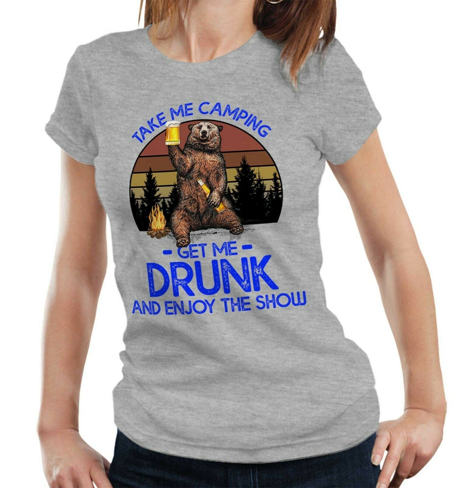 Take Me Camping Get Me Drunk Tshirt Fitted Ladies