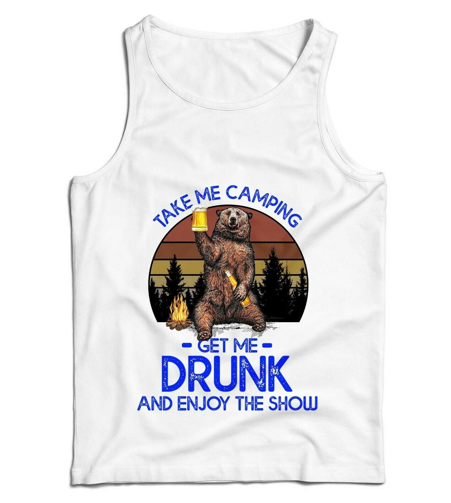 Take Me Camping Get Me Drunk Ladies Vest Tanktop