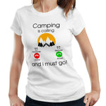 Camping Is Calling Tshirt Fitted Ladies