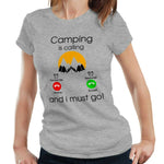 Camping Is Calling Tshirt Fitted Ladies