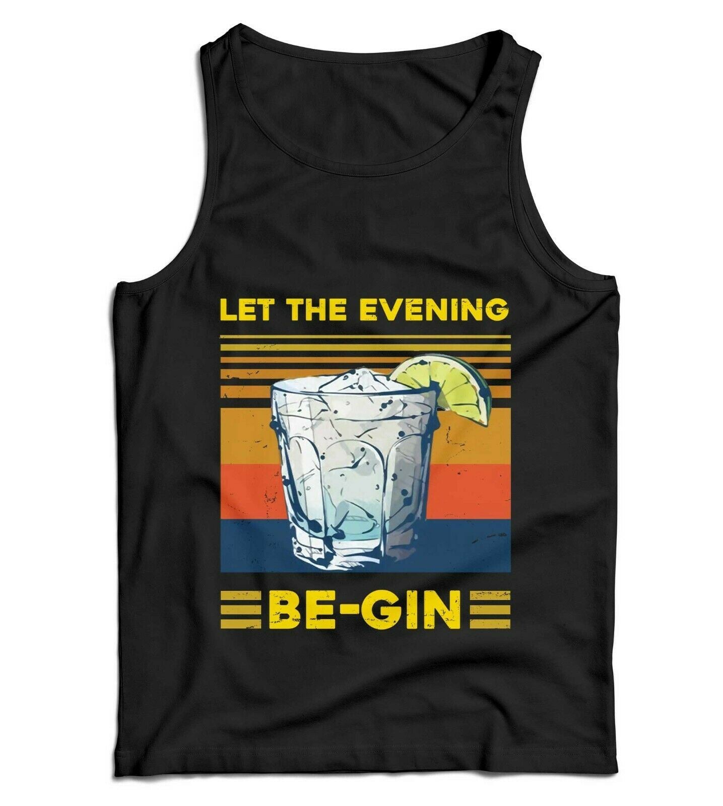 Let The Evening Be Gin Ladies Vest Tank Top