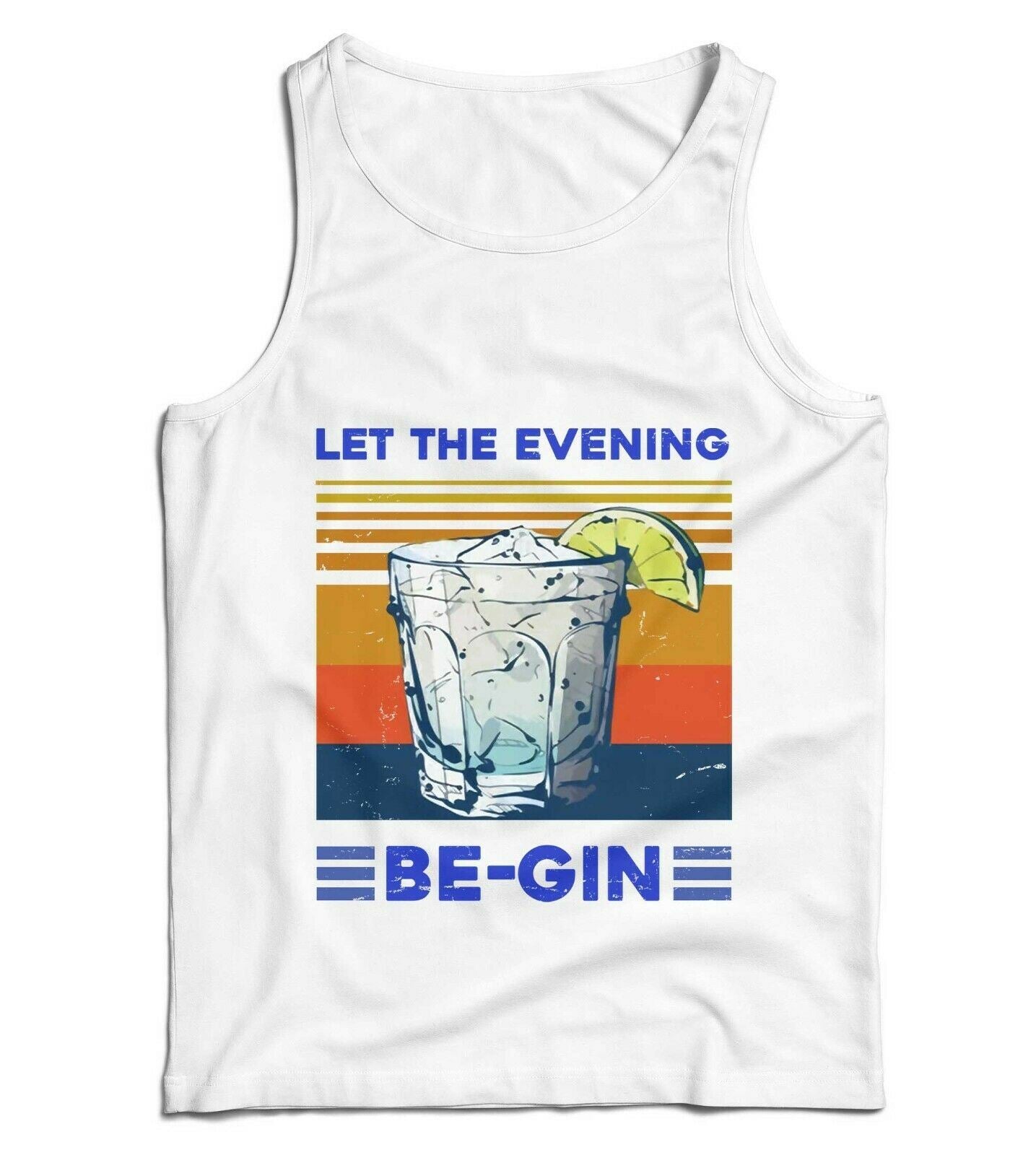 Let The Evening Be Gin Ladies Vest Tank Top