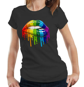 Pride Lips Tshirt Fitted Ladies