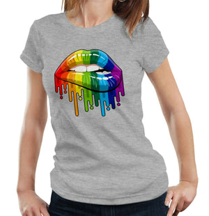 Pride Lips Tshirt Fitted Ladies