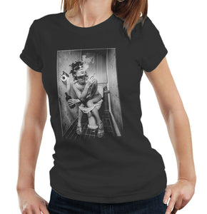 Girl Smoking/Drinking Tshirt Ladies Fitted