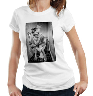 Girl Smoking/Drinking Tshirt Ladies Fitted