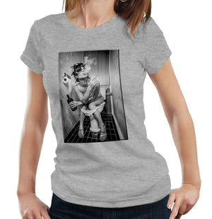 Girl Smoking/Drinking Tshirt Ladies Fitted