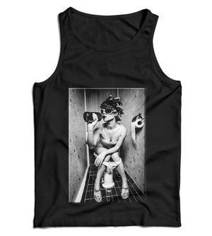 Girl Smoking/Drinking Ladies Vest Tank Top