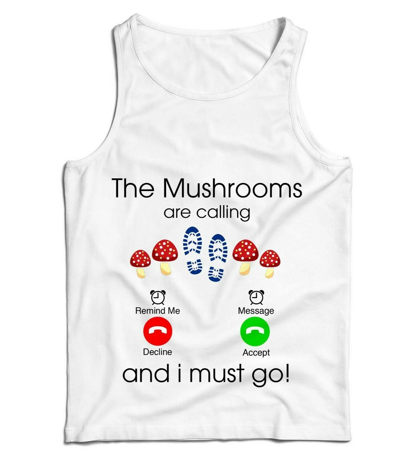 The Mushrooms Are Calling Ladies Vest Tank Top