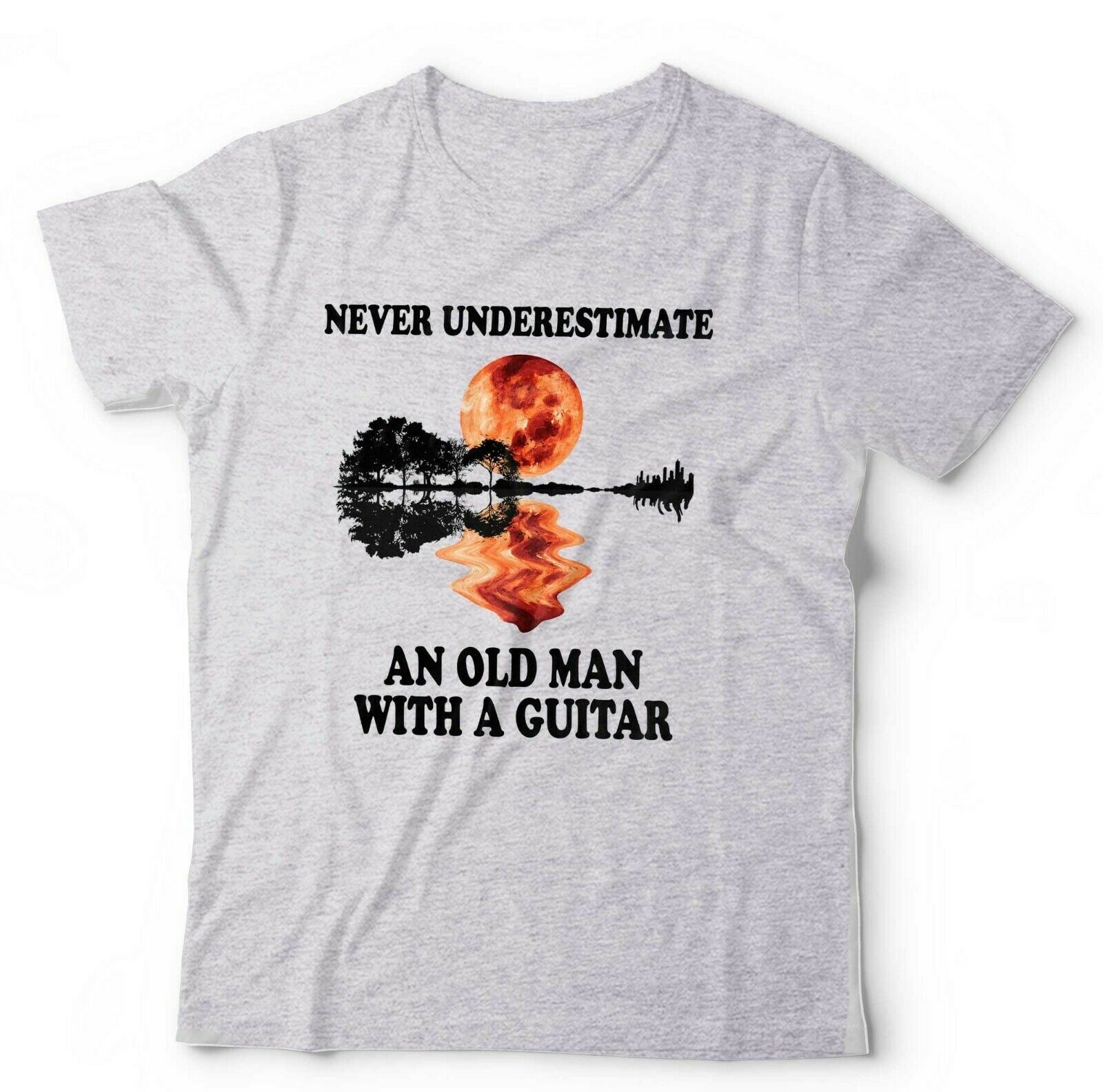 Never Underestimate An Old Man With A Guitar Tshirt Unisex