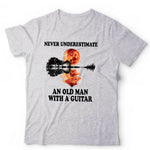 Never Underestimate An Old Man With A Guitar Tshirt Unisex