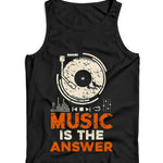 Music Is The Answer Distressed Unisex Vest Tank Top