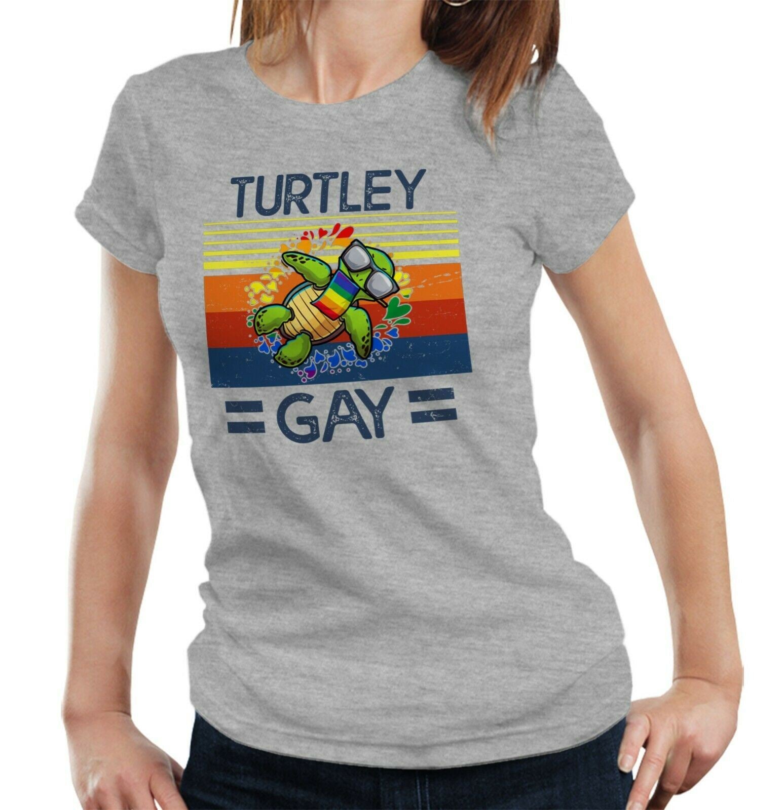 Turtley Gay Tshirt Fitted Ladies