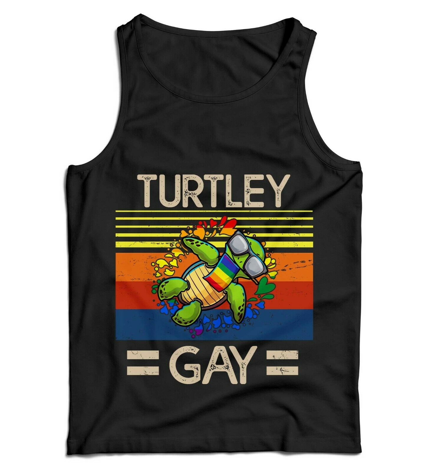 Turtley Gay Ladies Fitted Vest Tank Top