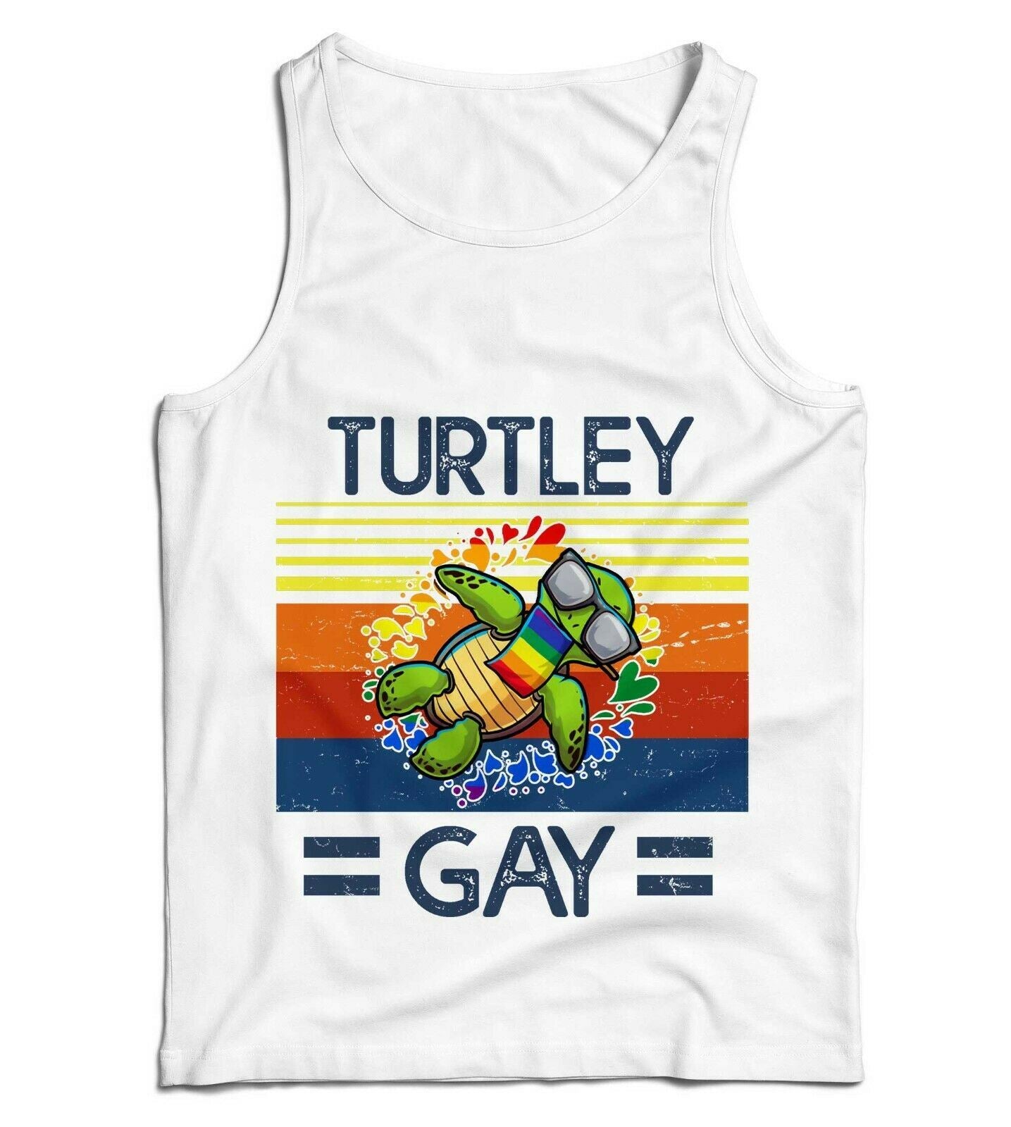 Turtley Gay Ladies Fitted Vest Tank Top