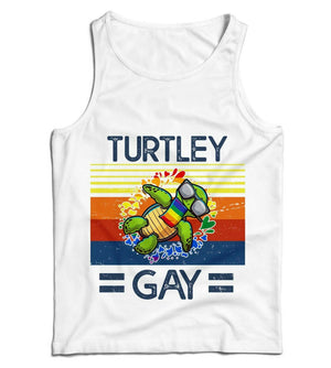 Turtley Gay Ladies Fitted Vest Tank Top