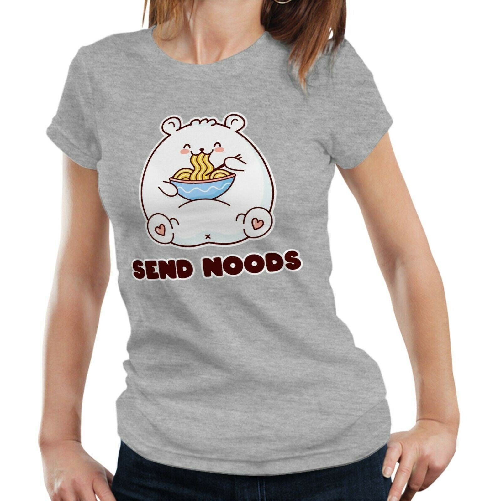 Bear Send Noods 2 Tshirt Fitted Ladies