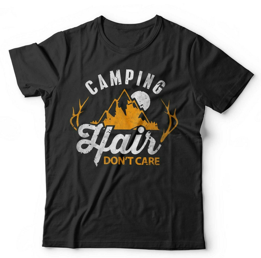 Camping Hair Don't Care Tshirt Unisex & Kids