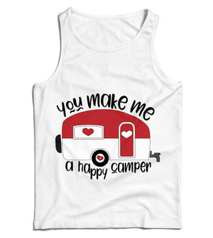 You Make Me A Happy Camper Ladies Vest Tank Top