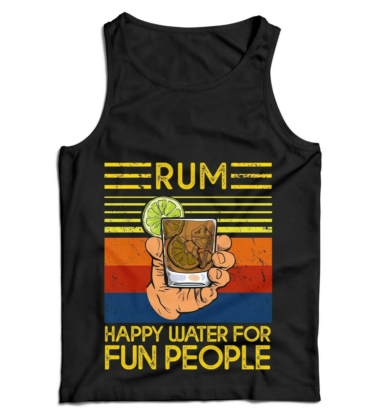 Rum Happy Water For Fun People Ladies Vest Tank Top